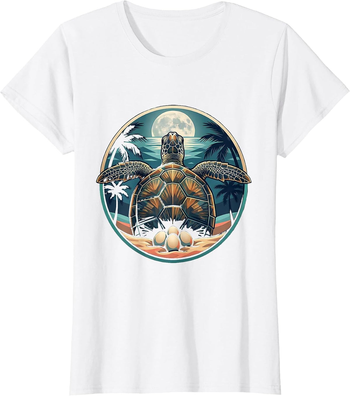 Costa Rica Leatherback Sea Turtle Nesting Beach T-Shirt - White