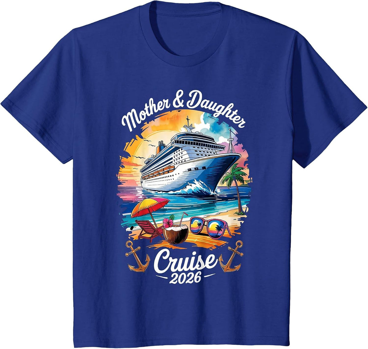 Mother Daughter Cruise 2026 Vacation Trip Matching Family T-Shirt - Royal Blue