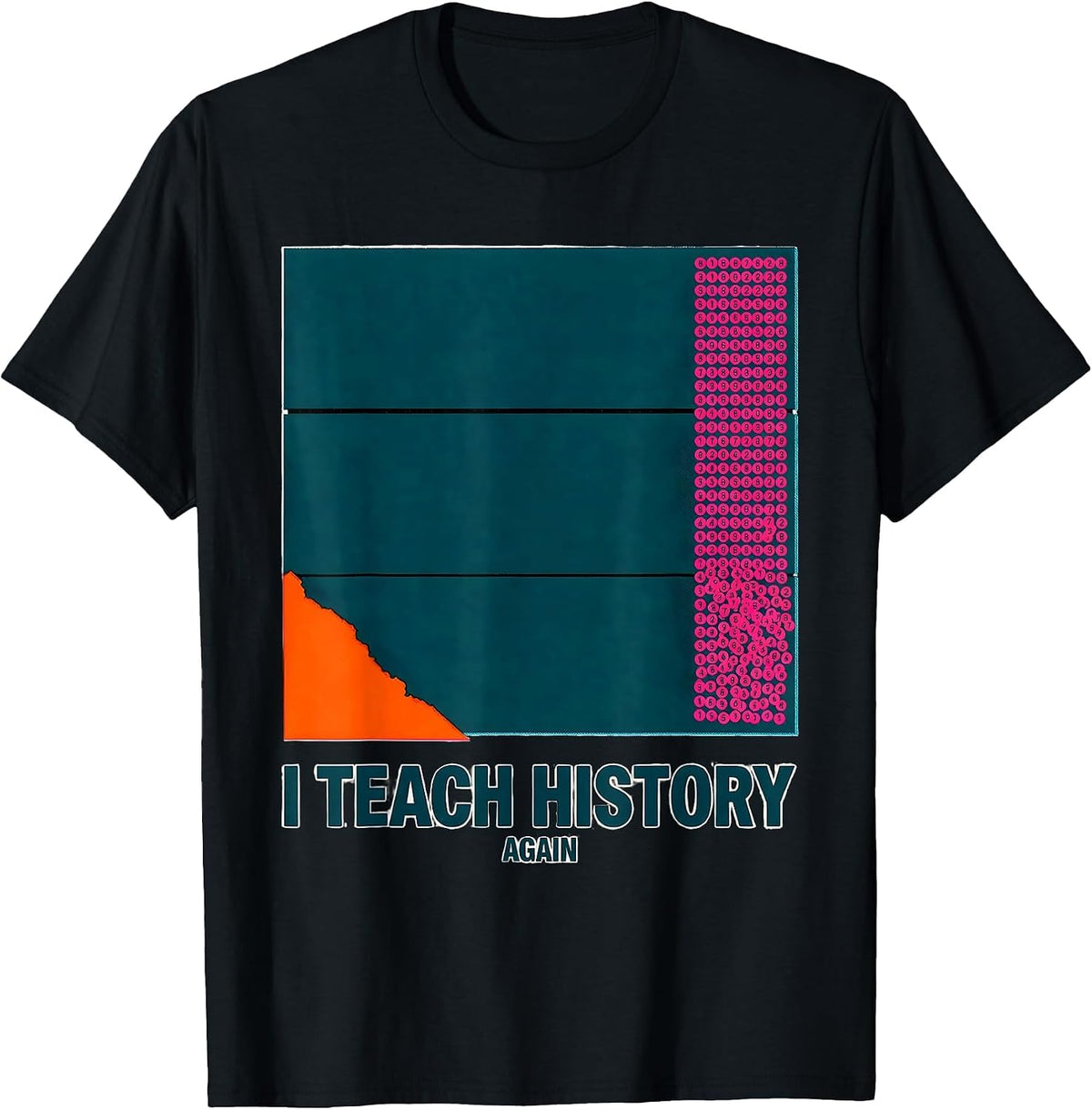 Men's I Teach History Again Funny History Teacher Back To School T-Shirt - Black