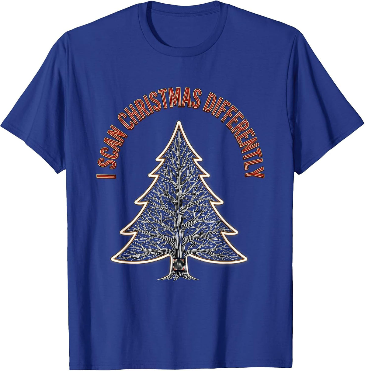 Men's I Scan Christmas Differently Funny Radiology Xray Tech Humor T-Shirt - Royal Blue