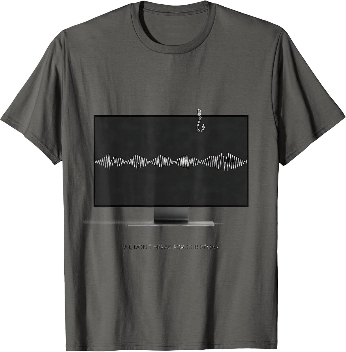 Men's We Don't Break For Christmas Funny Radiology Tech Christmas T-Shirt - Asphalt Grey