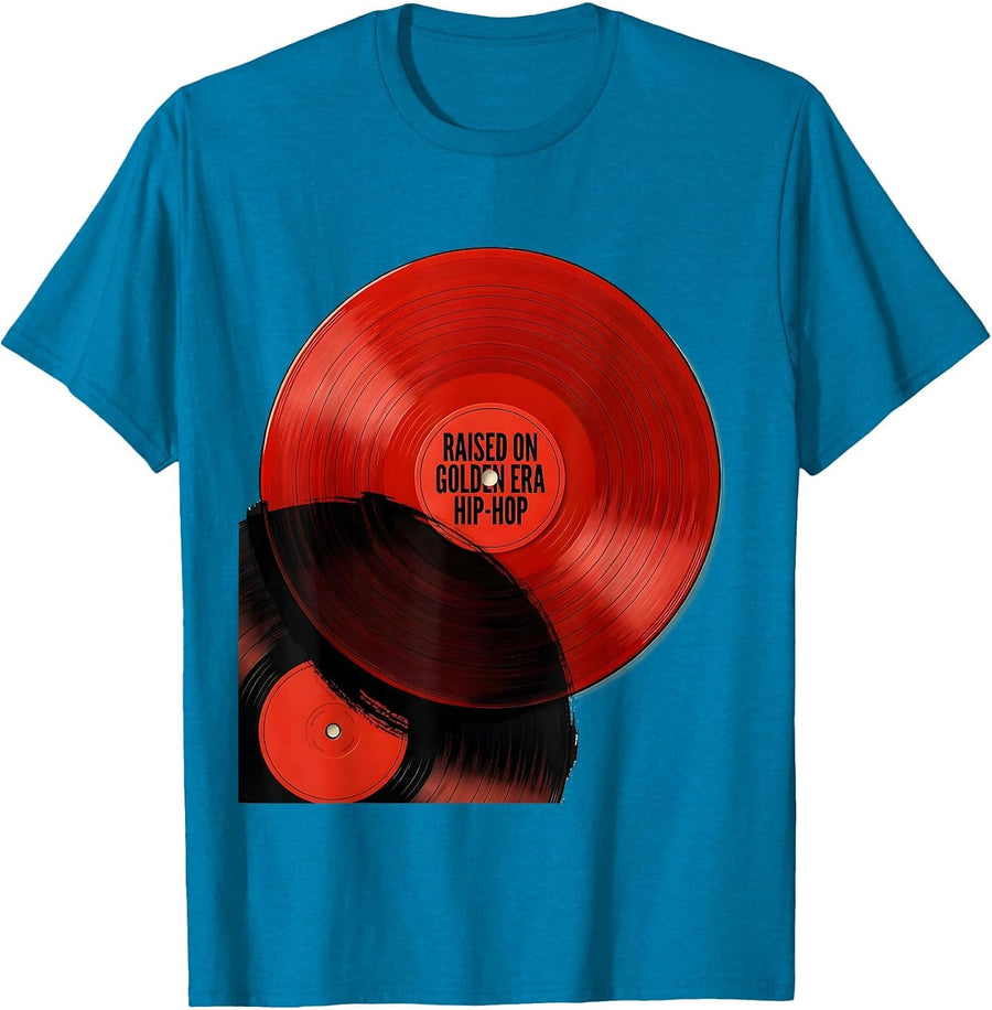 Raised On Golden Era Hip-Hop Retro Vintage 90s Rap T-Shirt - Sapphire Blue