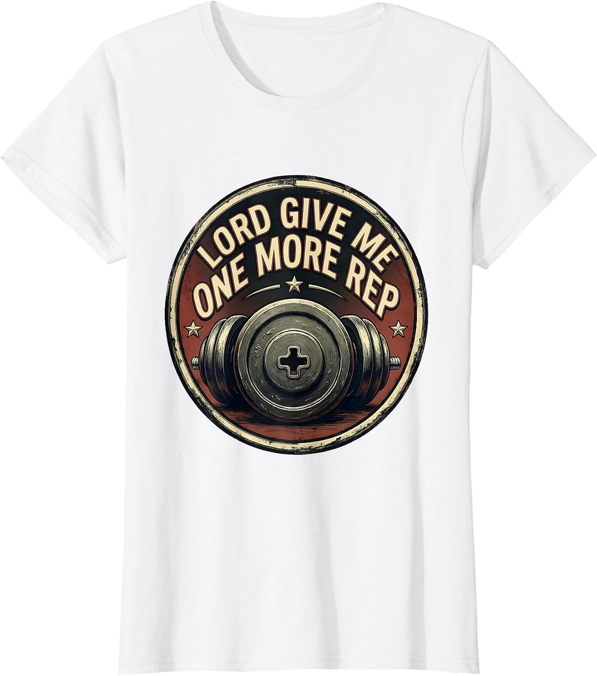 Lord, Give Me One More Rep Vintage Christian Gym T-Shirt - White