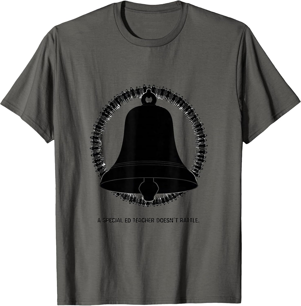 A Special Ed Teacher Doesn't Rattle Halloween Teacher T-Shirt - Asphalt Grey