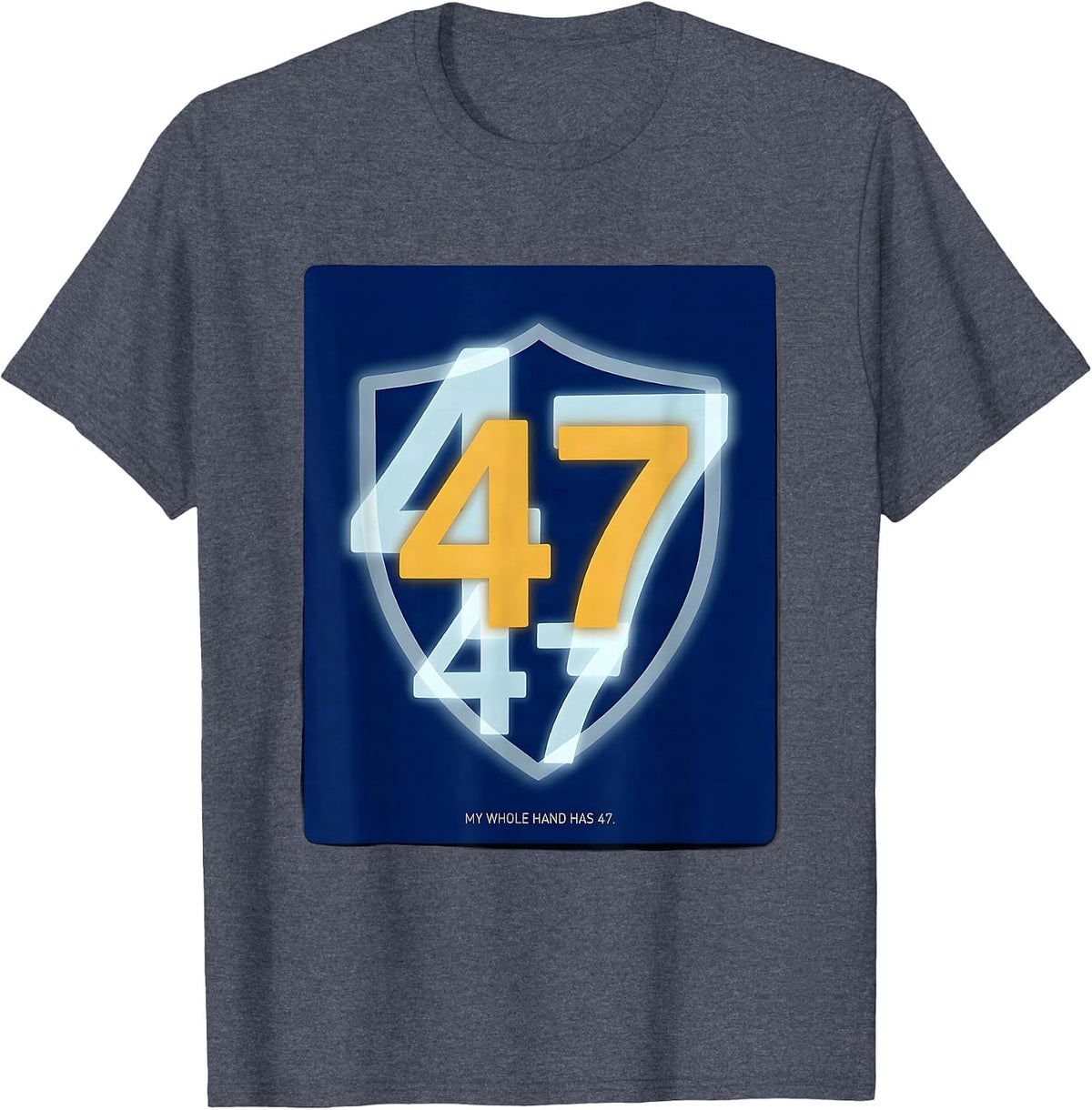 My Whole Hand Has 47 Extra Chromosome Down Syndrome T-Shirt - Heather Blue