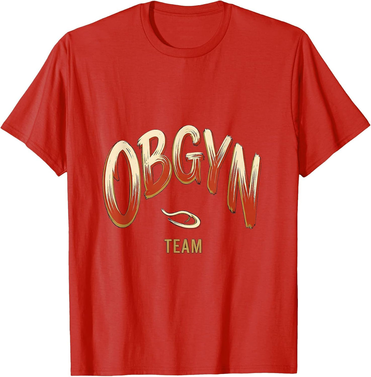 Men's OBGYN Team Funny OB GYN Squad Nurse OB Tech T-Shirt - Red