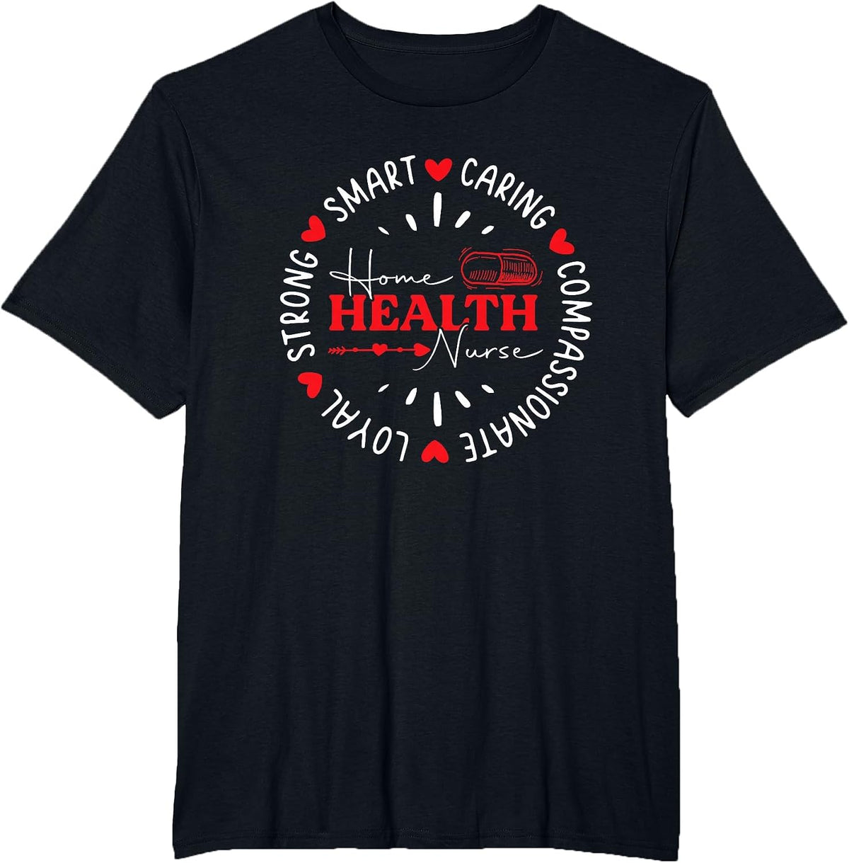 Home Health Nursing Registered Nurse Home Health Nurse T-Shirt - Black