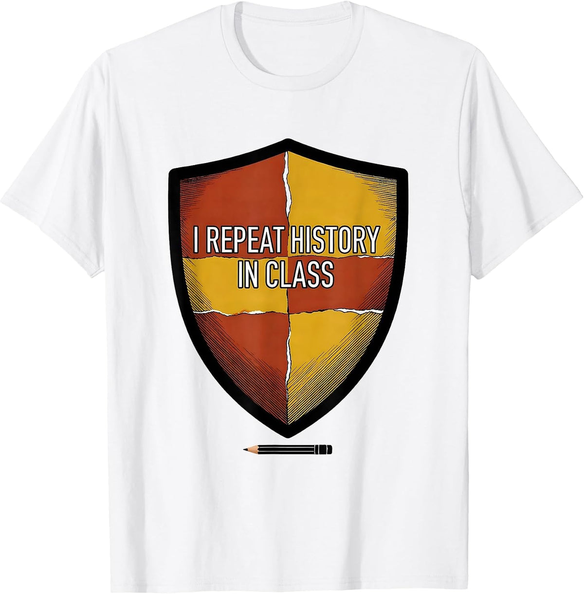 Men's I Repeat History In Class Funny History Teacher Back T-Shirt - White