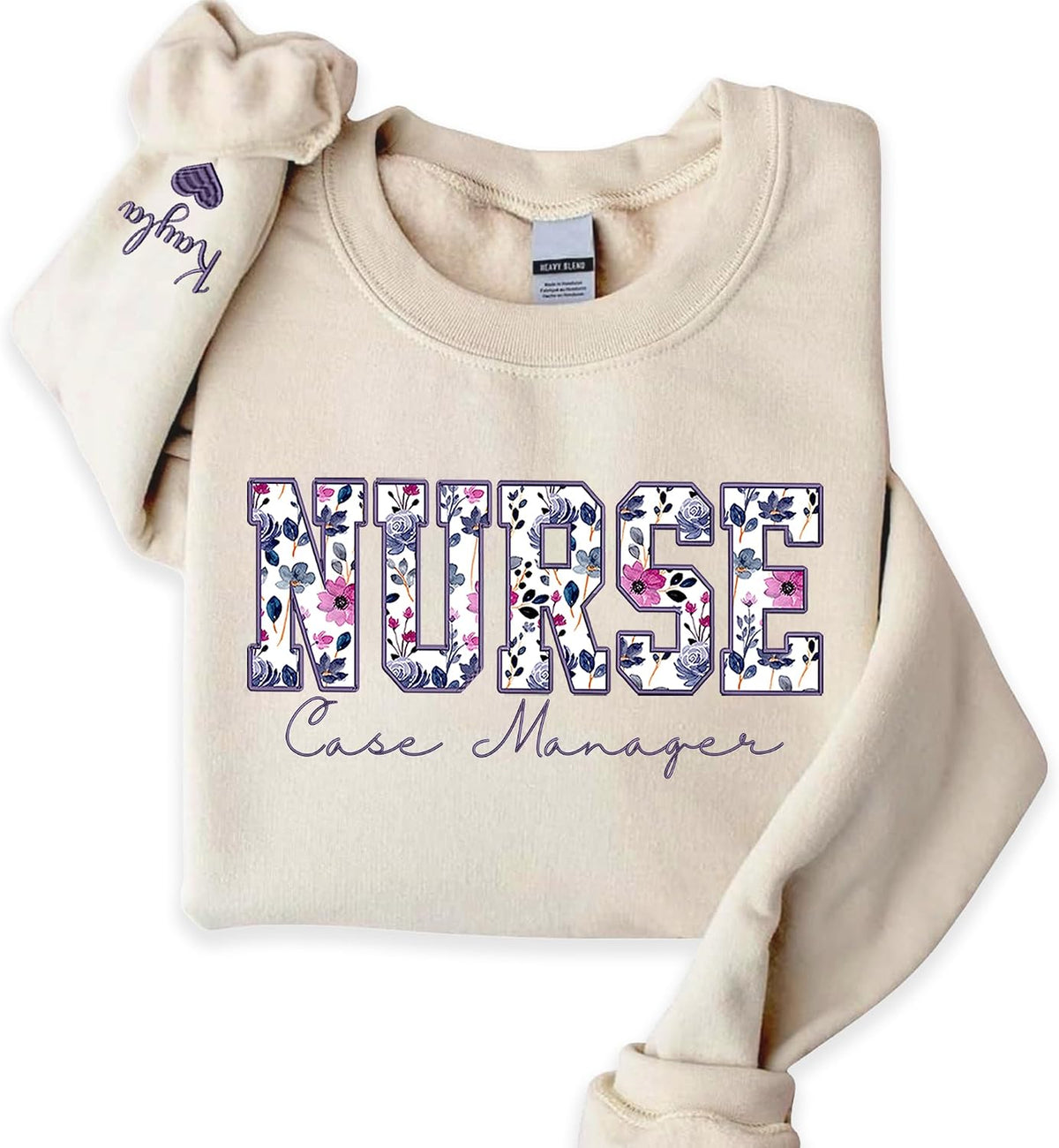 Personalized Embroidered Nurse Sweatshirt for Women, Custom Name & Specialties (ER, RN, NP, L&D), Nurse Gifts - Nurse Case
