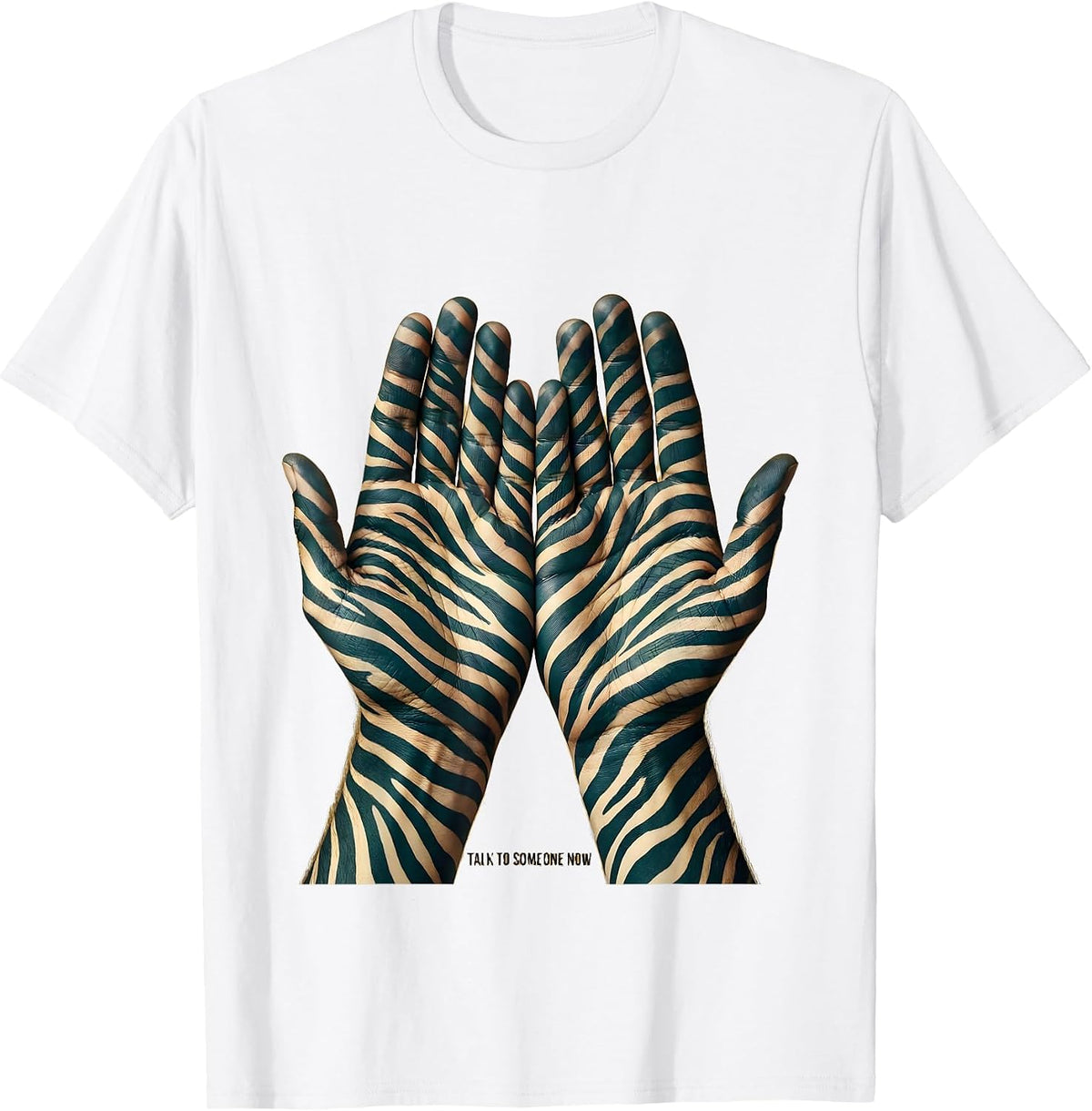 Men's Talk to Someone Now Suicide Prevention Design T-Shirt - White