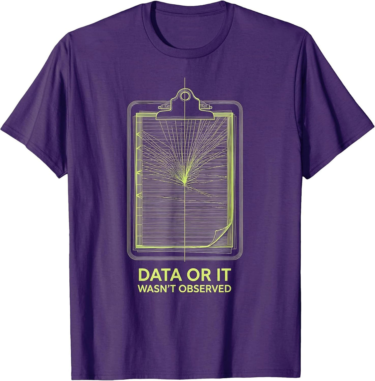 Men's Data Or It Wasn't Observed Funny ABA Therapist Behavior T-Shirt - Purple