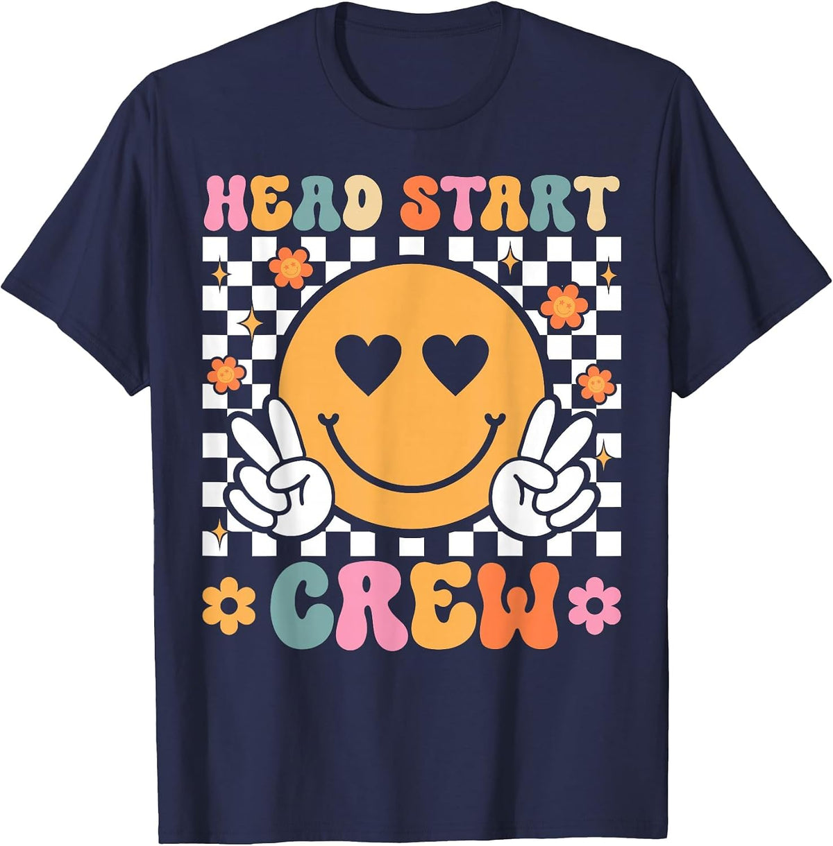 Head Start Crew Teacher Early Childhood Education Preschool T-Shirt - Navy Blue