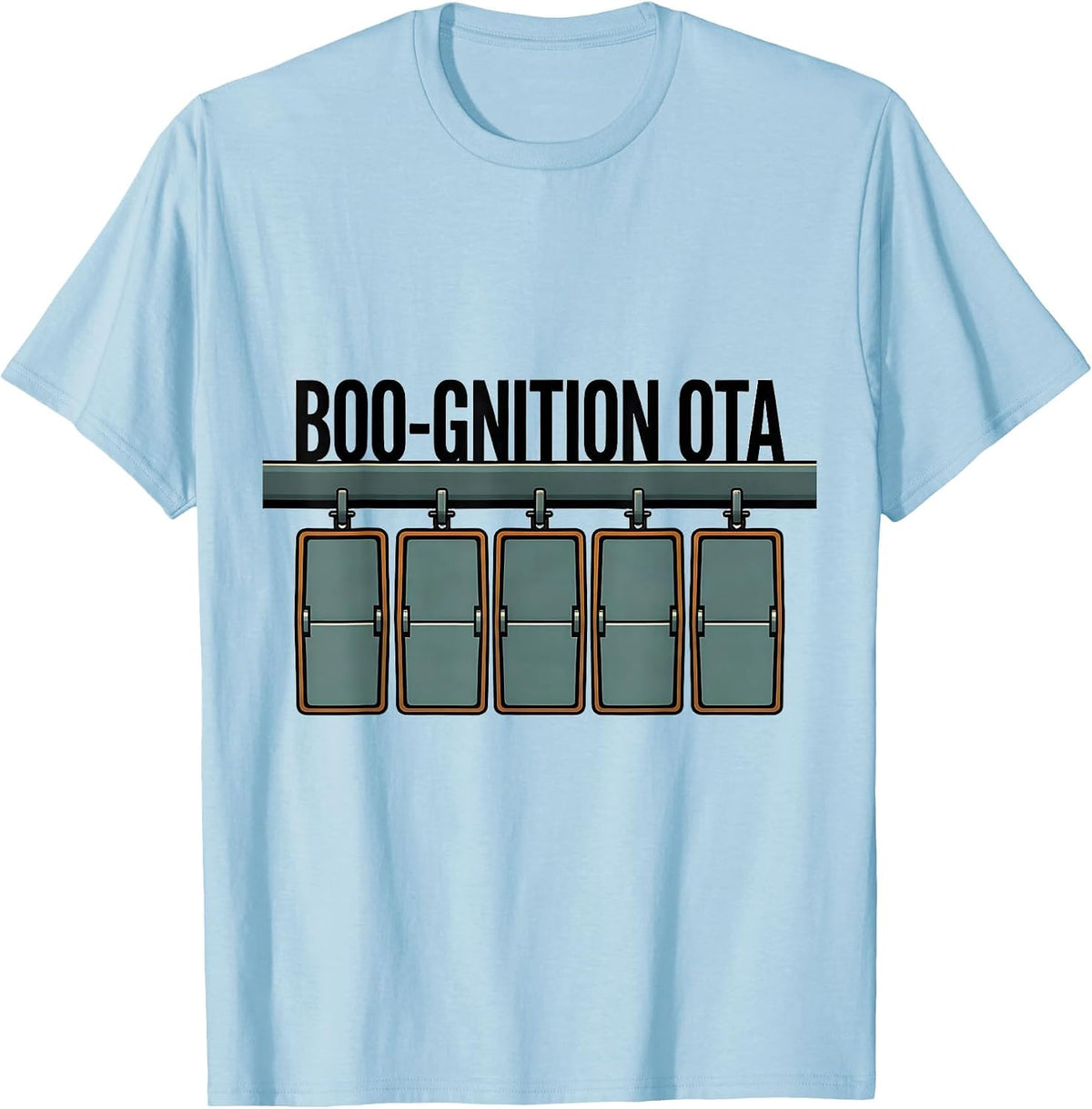 Men's Boo-gnition OTA Editorial Conceptual Physical Therapist T-Shirt - Baby Blue