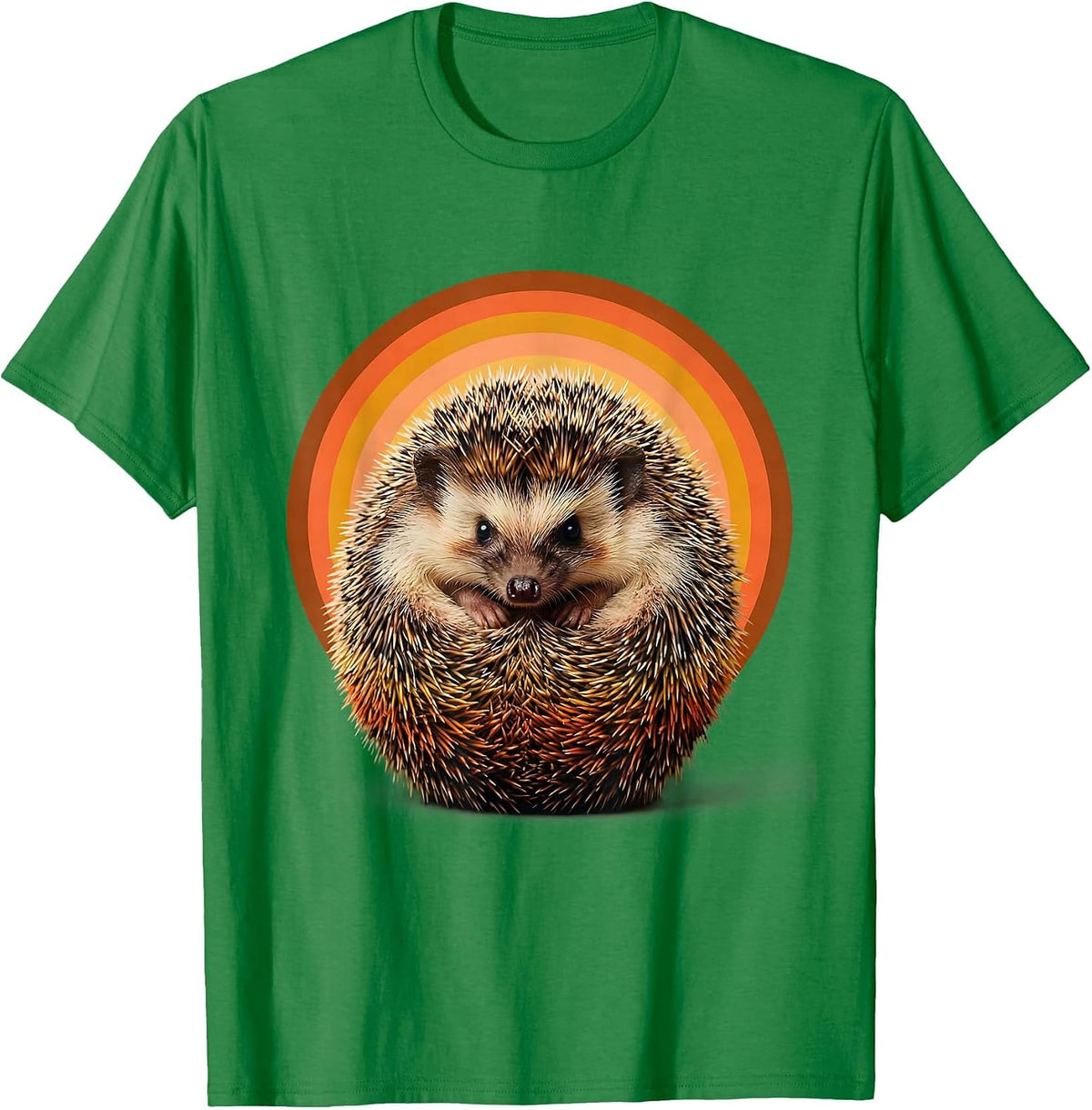 Men's Curled Hedgehog Nope Not Today Graphic T-Shirt - Kelly Green