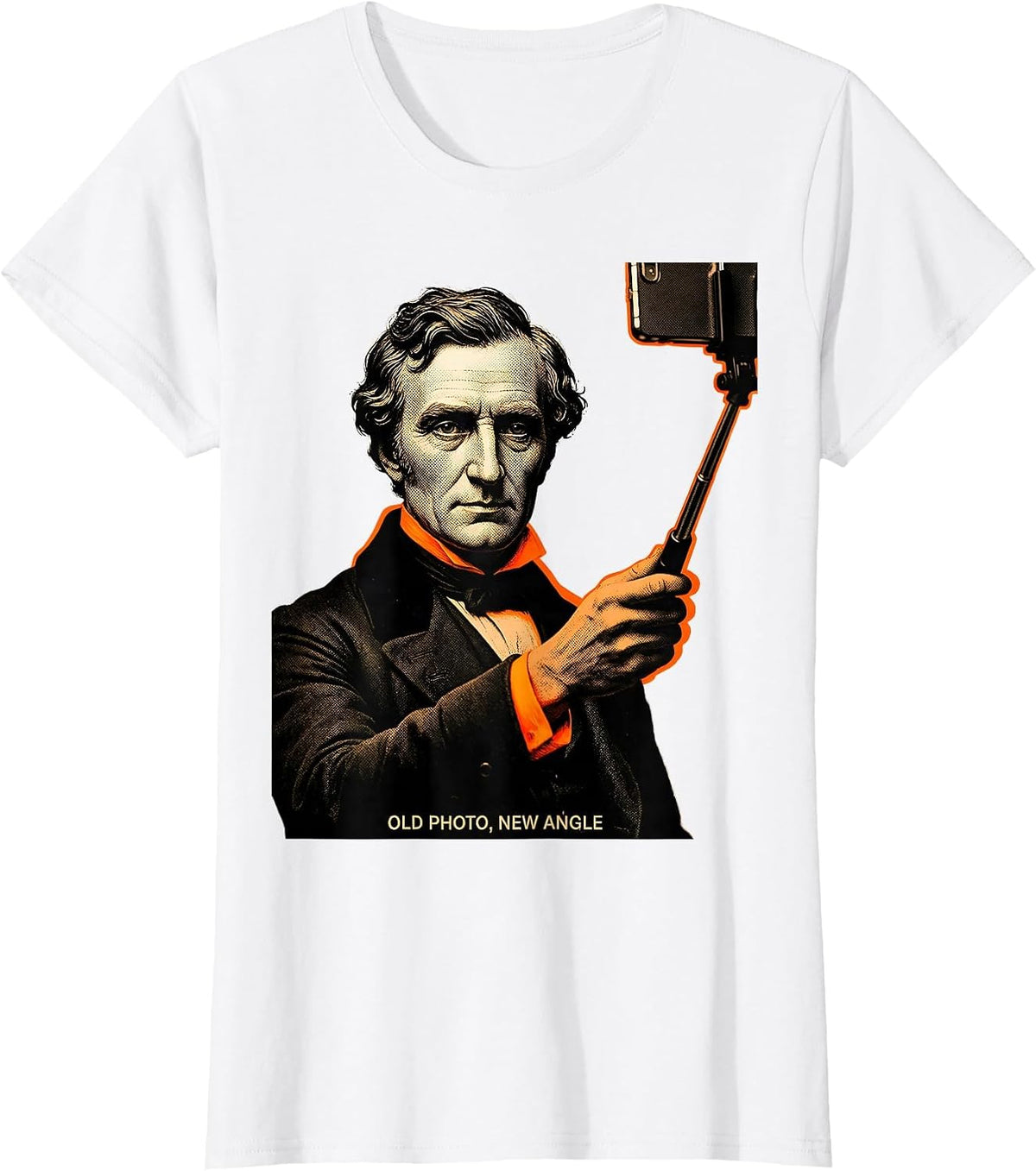 Women's Old Photo New Angle Funny Artist Painter Art Student Humor T-Shirt - White