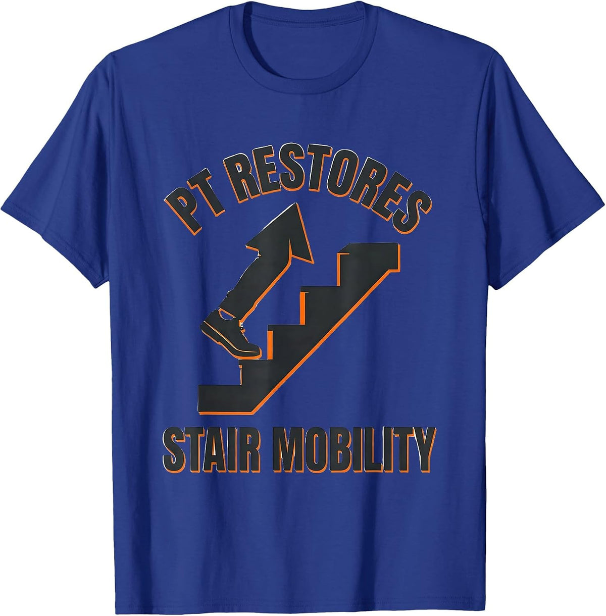 Men's PT Restores Stair Mobility Stencil Graphic Physical T-Shirt - Royal Blue