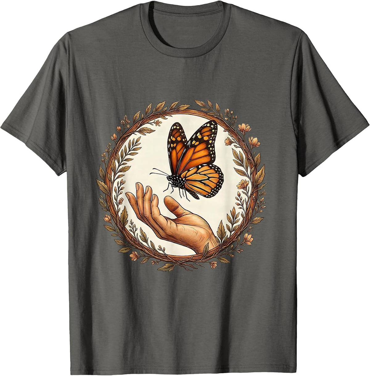 Dear Person Behind Me Butterfly Release Design T-Shirt - Asphalt Grey