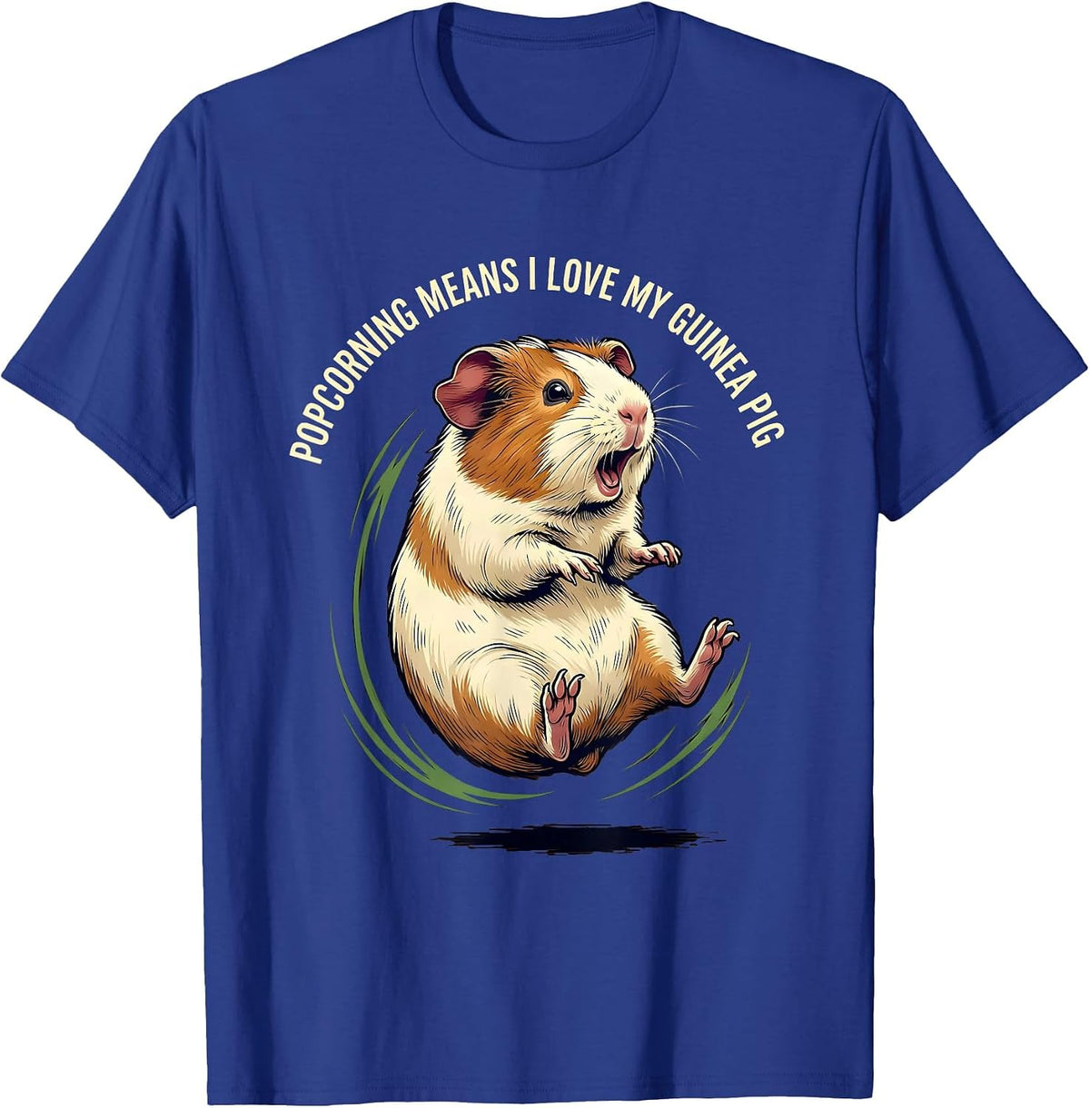 Men's Popcorning Means I Love My Guinea Pig Funny Guinea Pig Lover T-Shirt - Royal Blue