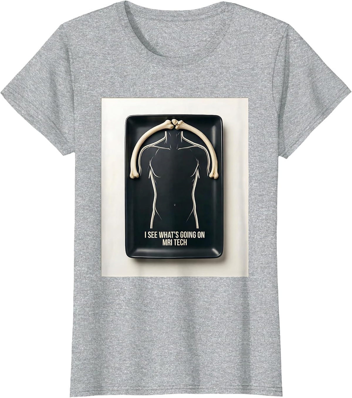 I See What's Going On — MRI Tech Minimalist Radiology T-Shirt - Heather Grey