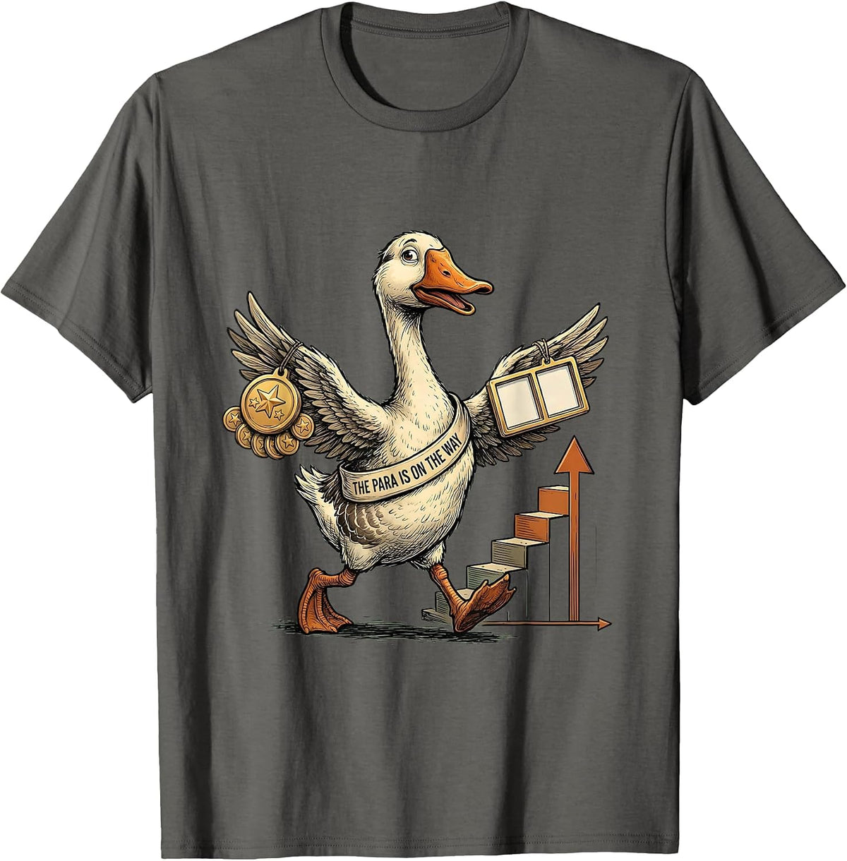 The Para Is On The Way Funny Special Education Teacher T-Shirt - Asphalt Grey