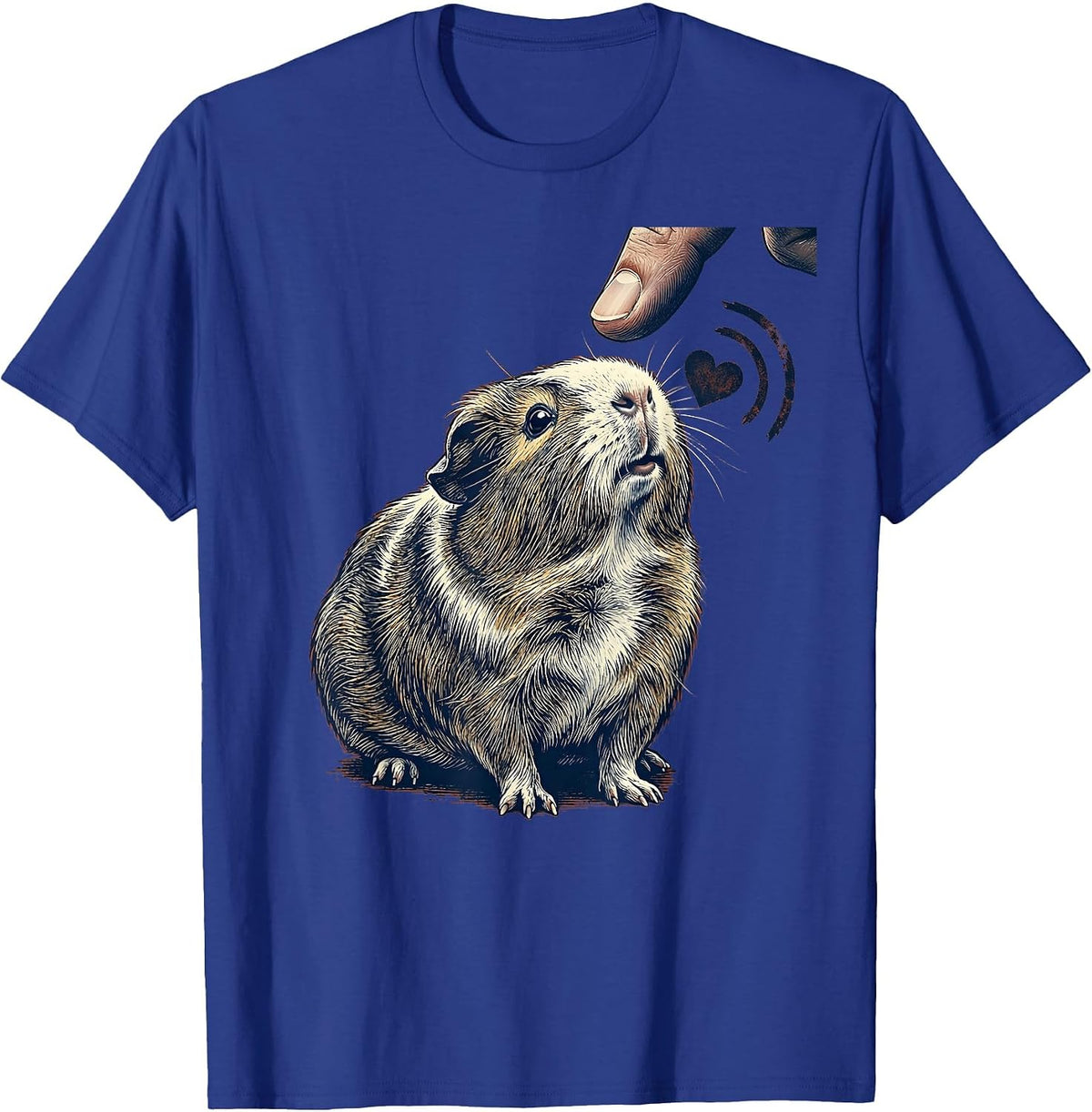 Men's Rubber Stamp Guinea Pig Lover Funny Pet Humor T-Shirt - Royal Blue