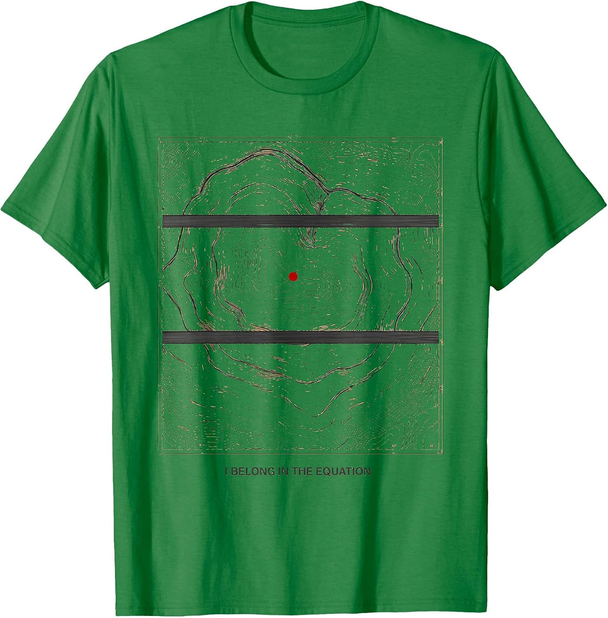 Men's I Belong In The Equation Funny Math Teacher Nerd Humor Gift T-Shirt - Kelly Green