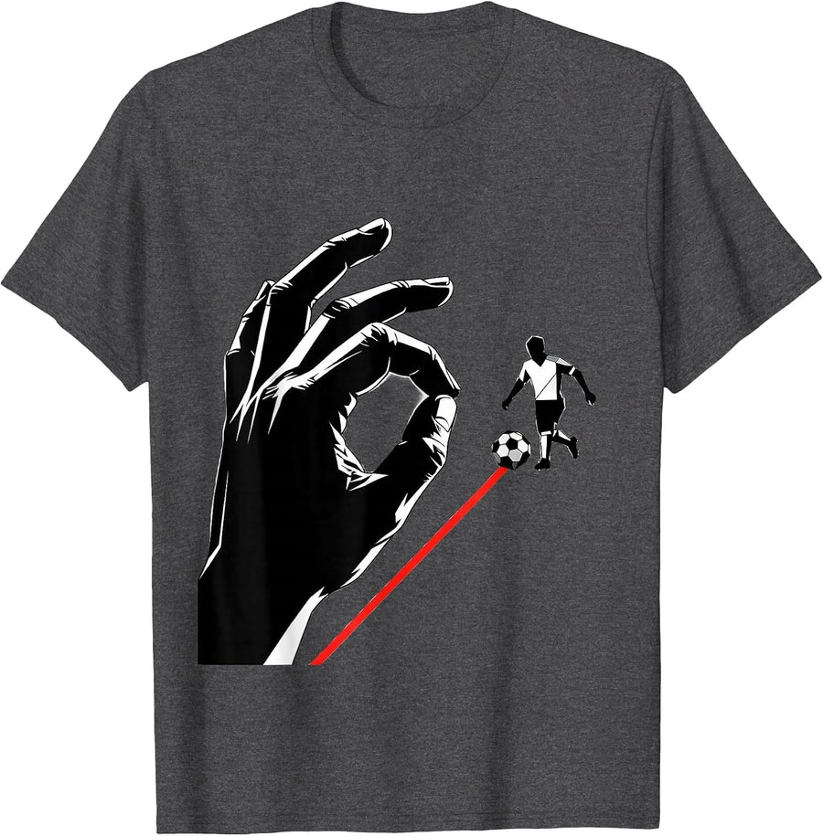 Men's Oversized Spectator Hand Soccer Fan Family Pride T-Shirt - Dark Heather Grey