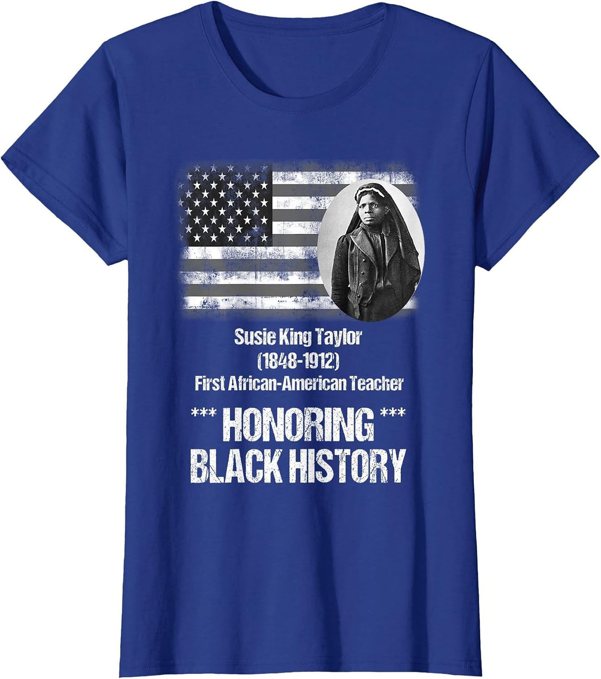 Susie King Taylor First African American Teacher T-Shirt - Royal Blue