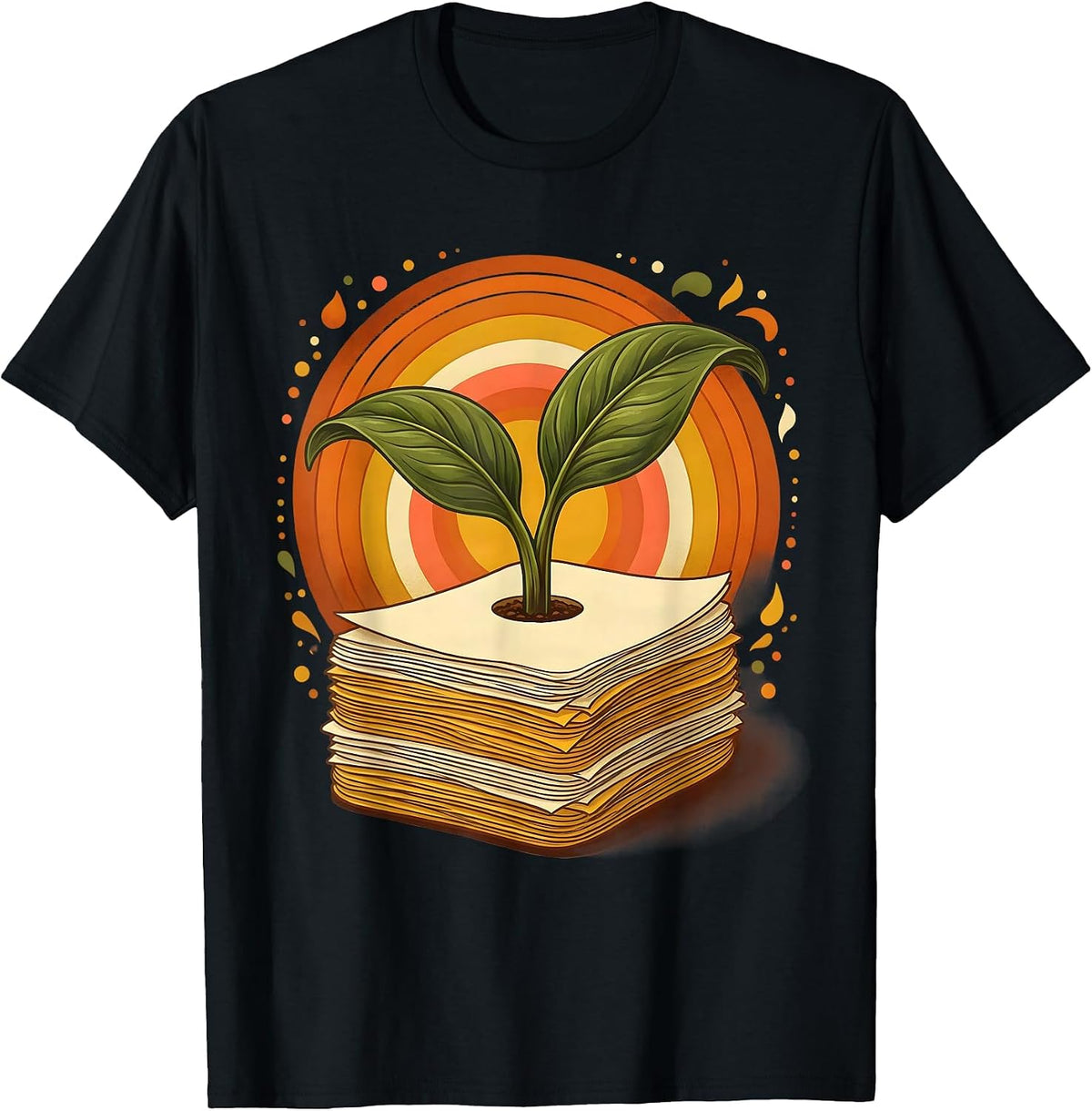 Men's Special Education Teacher Seedling Growth Graphic T-Shirt - Black