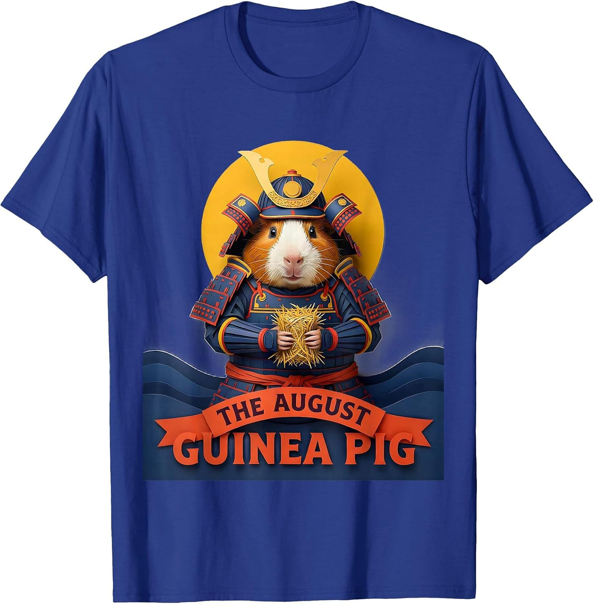 The August Guinea Pig Funny Anime Animal Ukiyo-e Art T-Shirt - Royal Blue