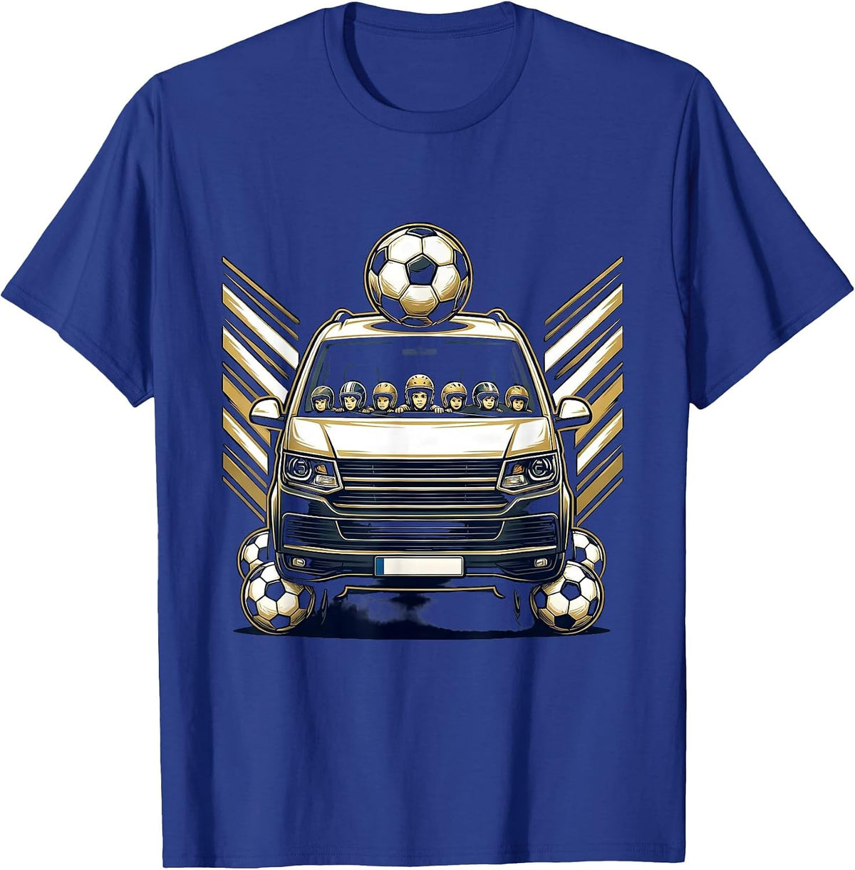 Soccer Dad Minivan Chauffeur Graphic Tee T-Shirt - Royal Blue