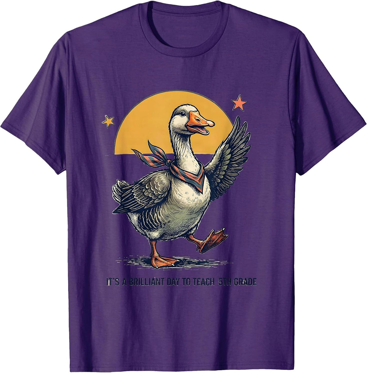 It's A Brilliant Day To Teach 5th Grade Teacher T-Shirt - Purple