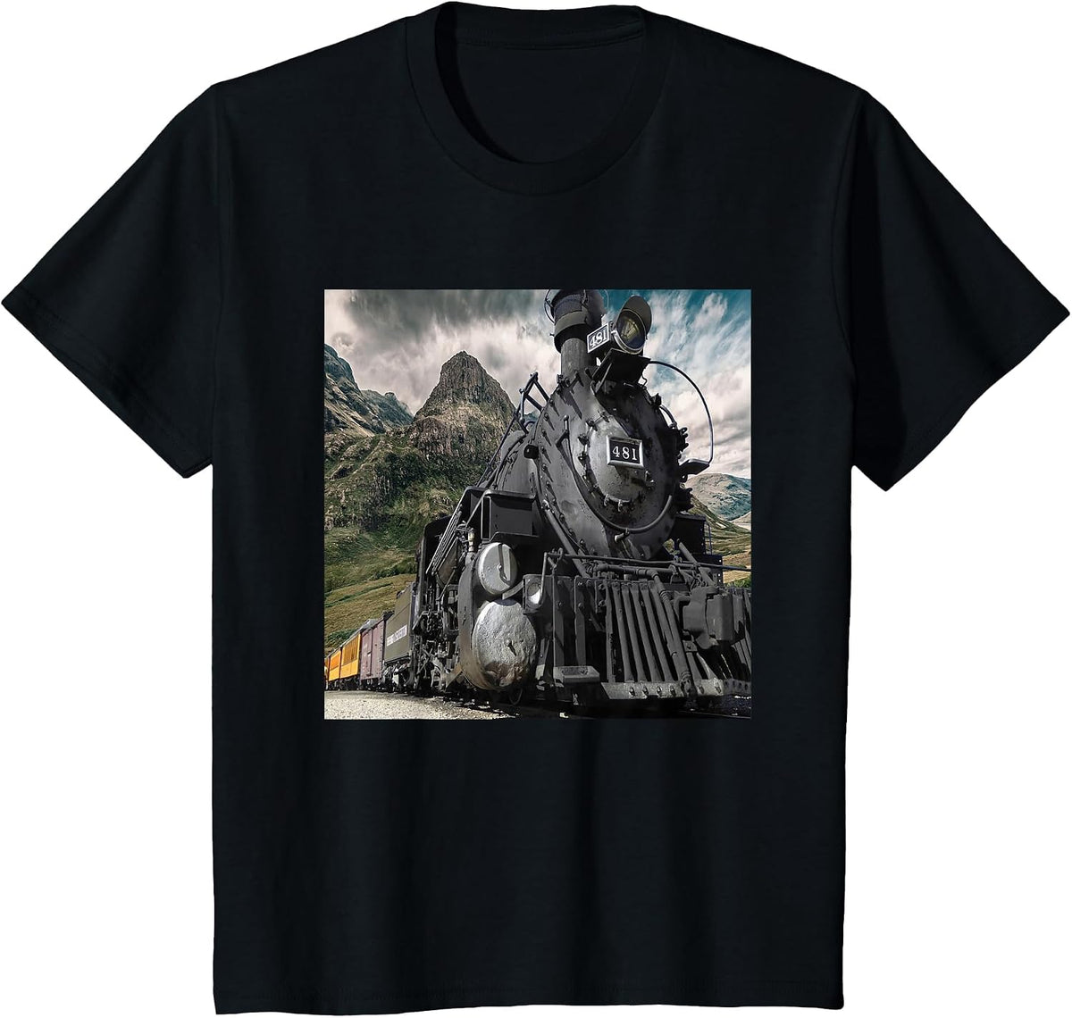 Train Steam Engine T Shirt T-Shirt - Black