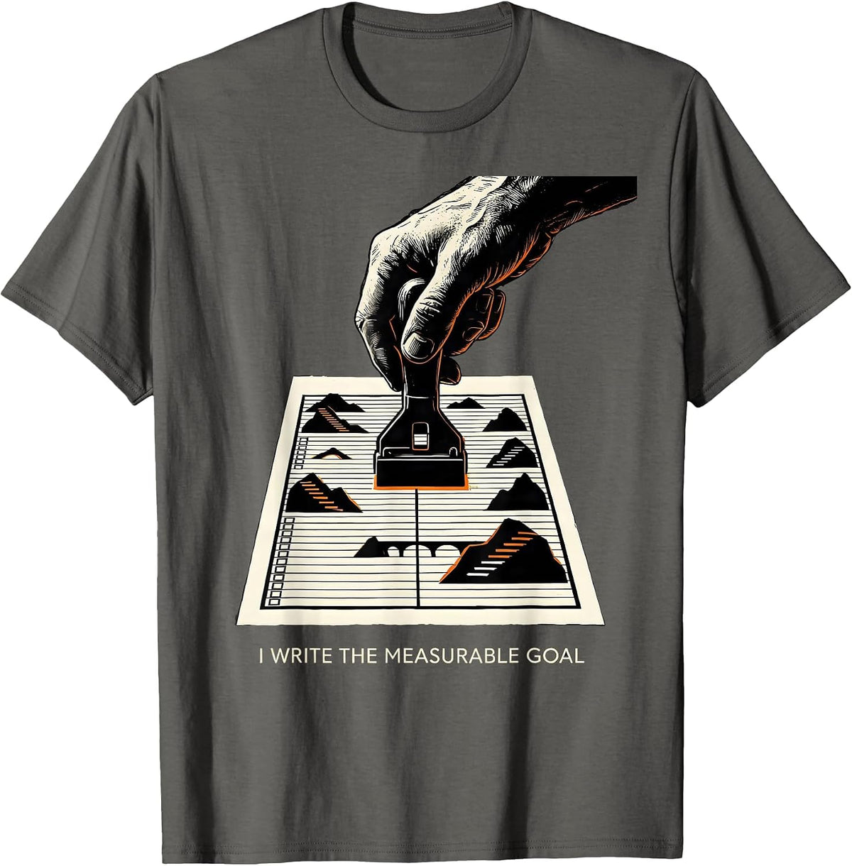 Men's I Write The Measurable Goal Funny Special Education Teacher T-Shirt - Asphalt Grey