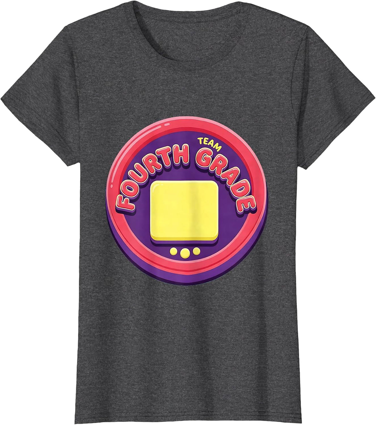 Women's Team Fourth Grade Gummy Jelly Pop Back To School Student T-Shirt - Dark Heather Grey