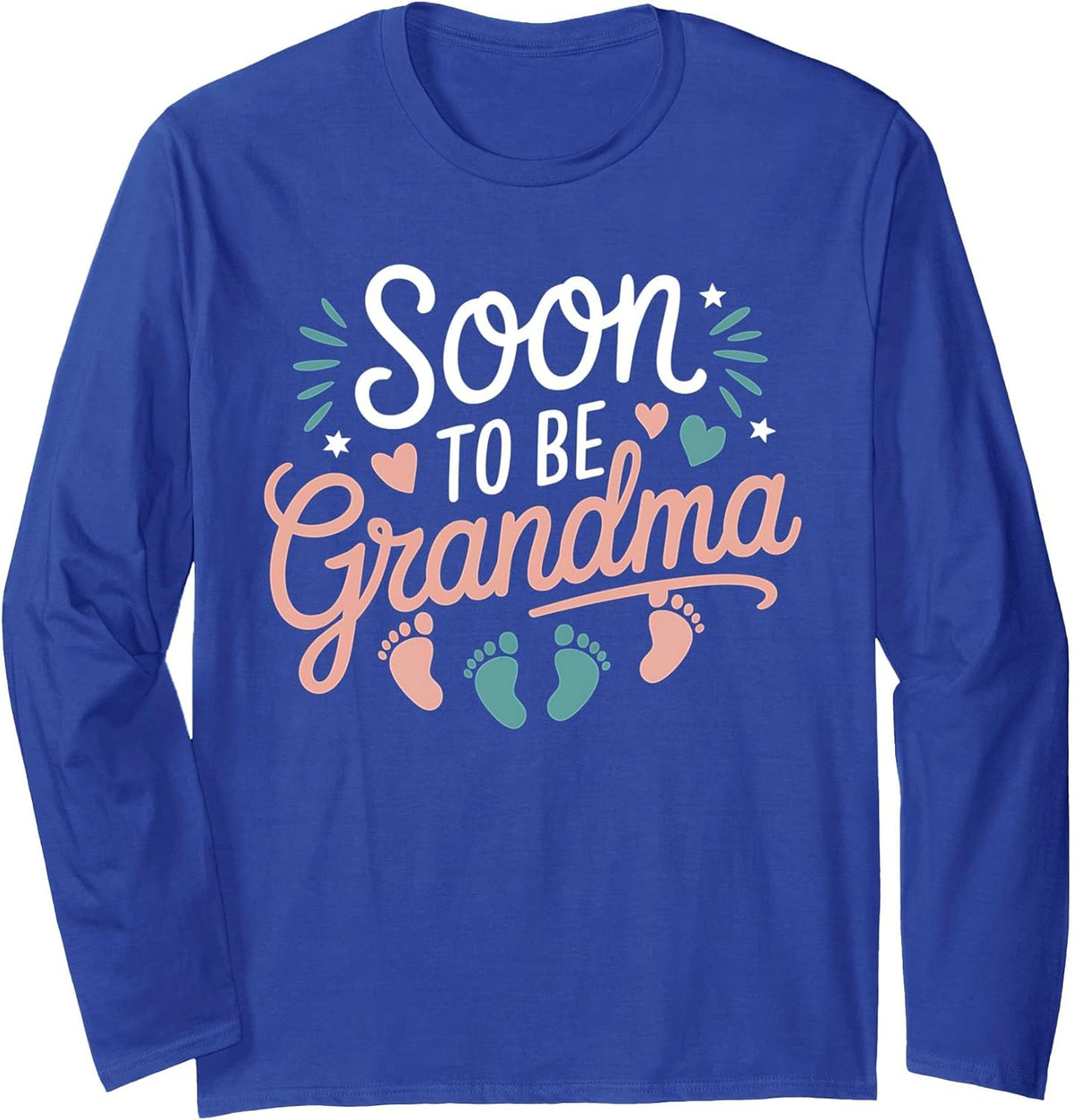Soon to be Grandma Retro Vintage Mothers Day for New Grandma Long Sleeve T-Shirt - Adult Unisex Royal Blue