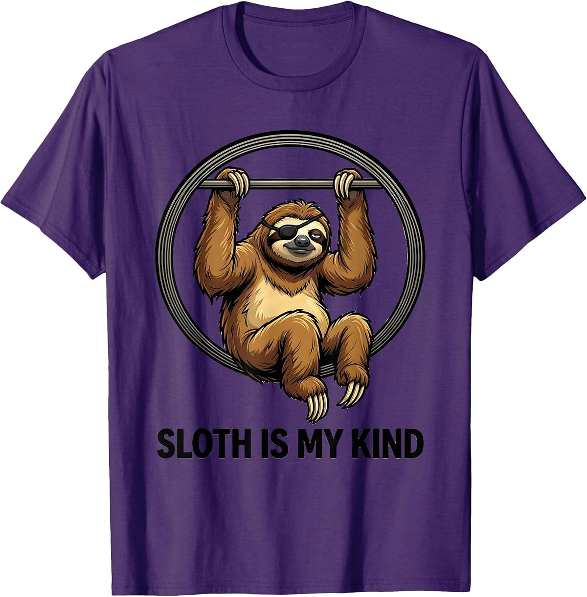 Men's Sloth Is My Kind Funny Sloth Lover Humor Animal Lover T-Shirt - Purple