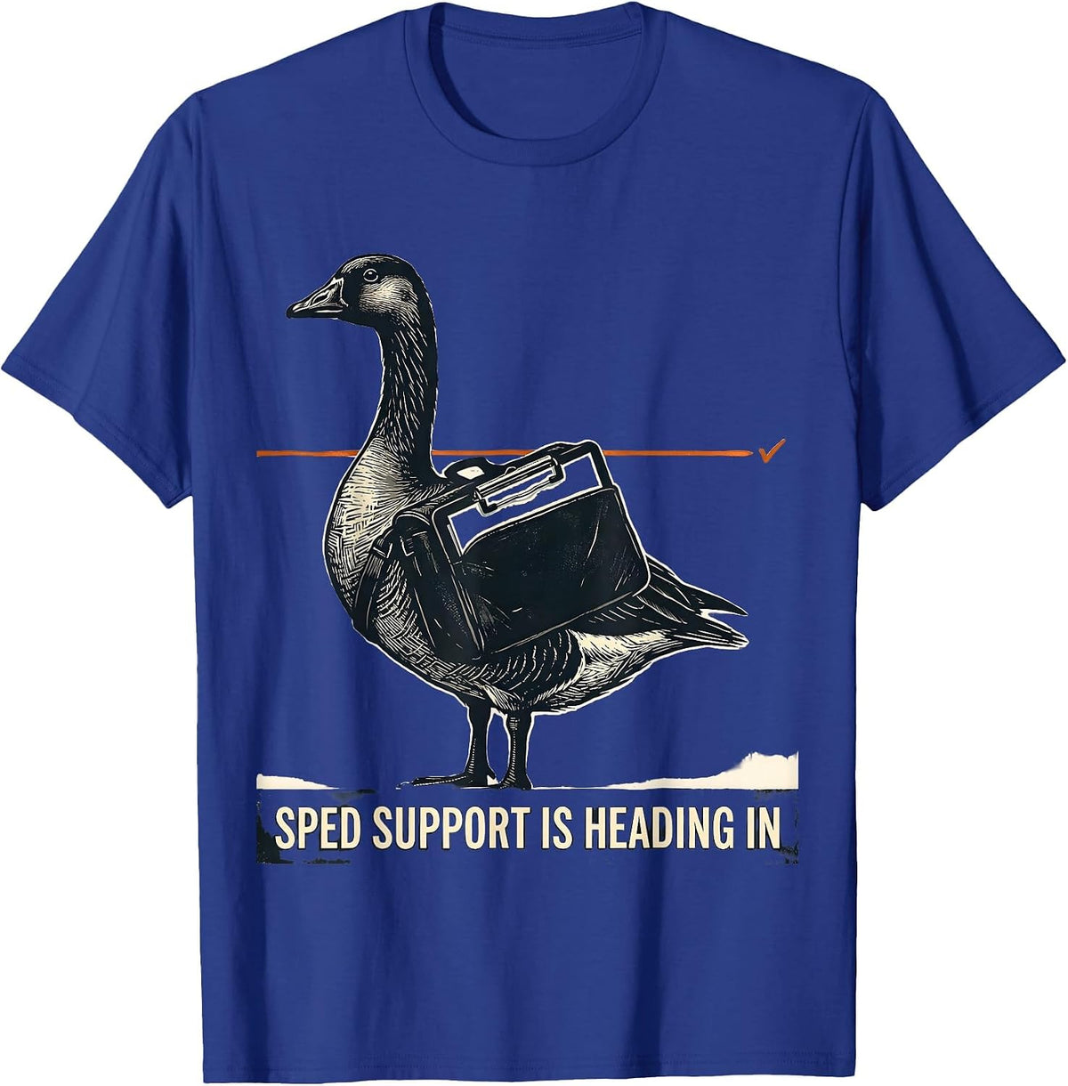 SPED Support Is Heading In Funny Special Education Teacher T-Shirt - Royal Blue