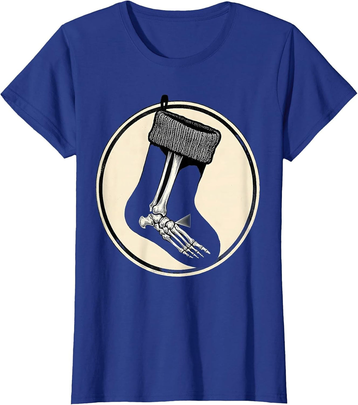 Women's Christmas Stocking Radiology Tech Scratchboard Xray Tech T-Shirt - Royal Blue
