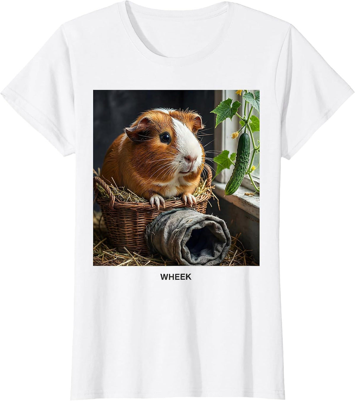 Women's Wheek Funny Guinea Pig Farm Animal Lover Gift for Pig Lovers T-Shirt - White