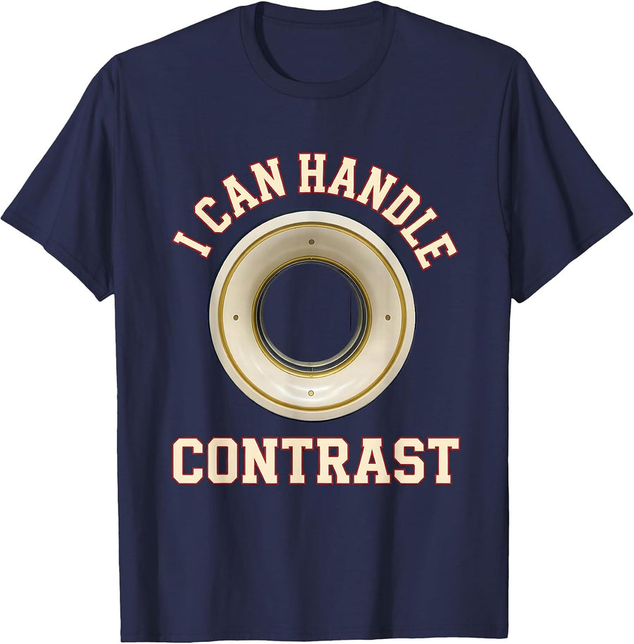 I Can Handle Contrast Funny Radiology Tech Rad Tech Humor T-Shirt - Navy Blue