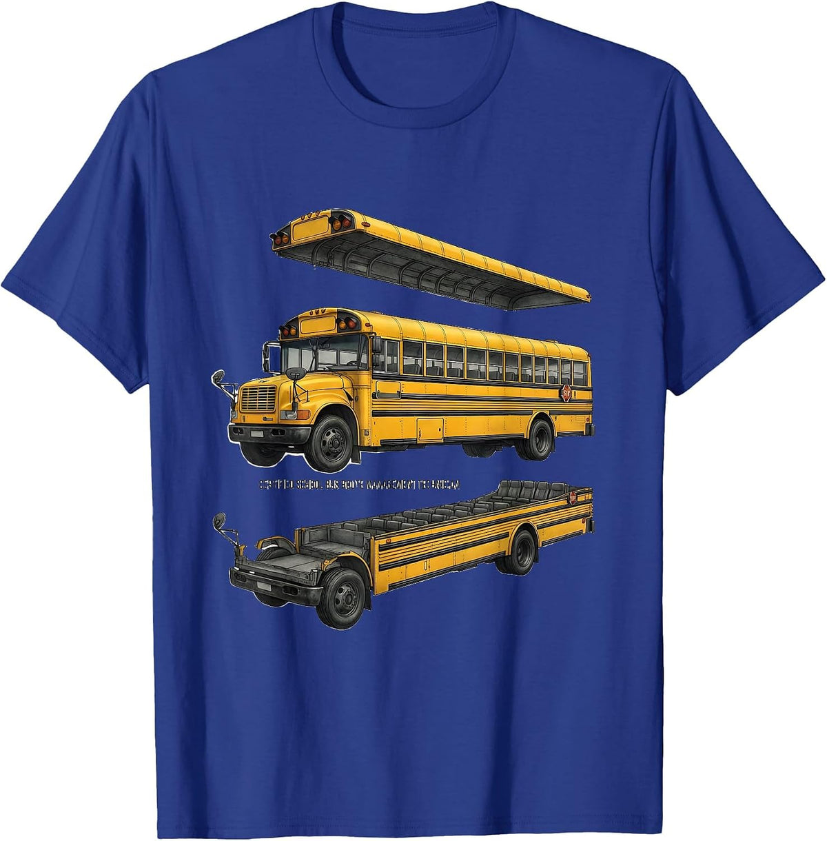 Certified School Bus Route Management Technician Funny T-Shirt - Royal Blue
