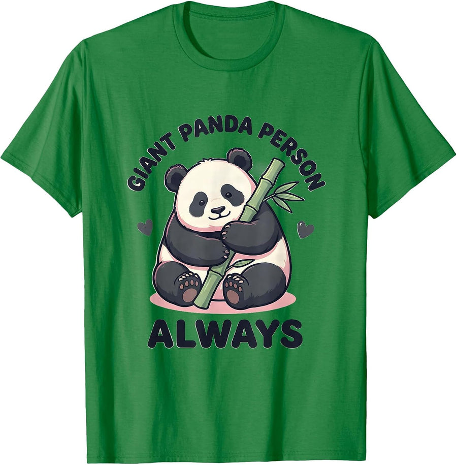 Men's Giant Panda Person, Always Cute Kawaii Panda Lover Gift T-Shirt - Kelly Green