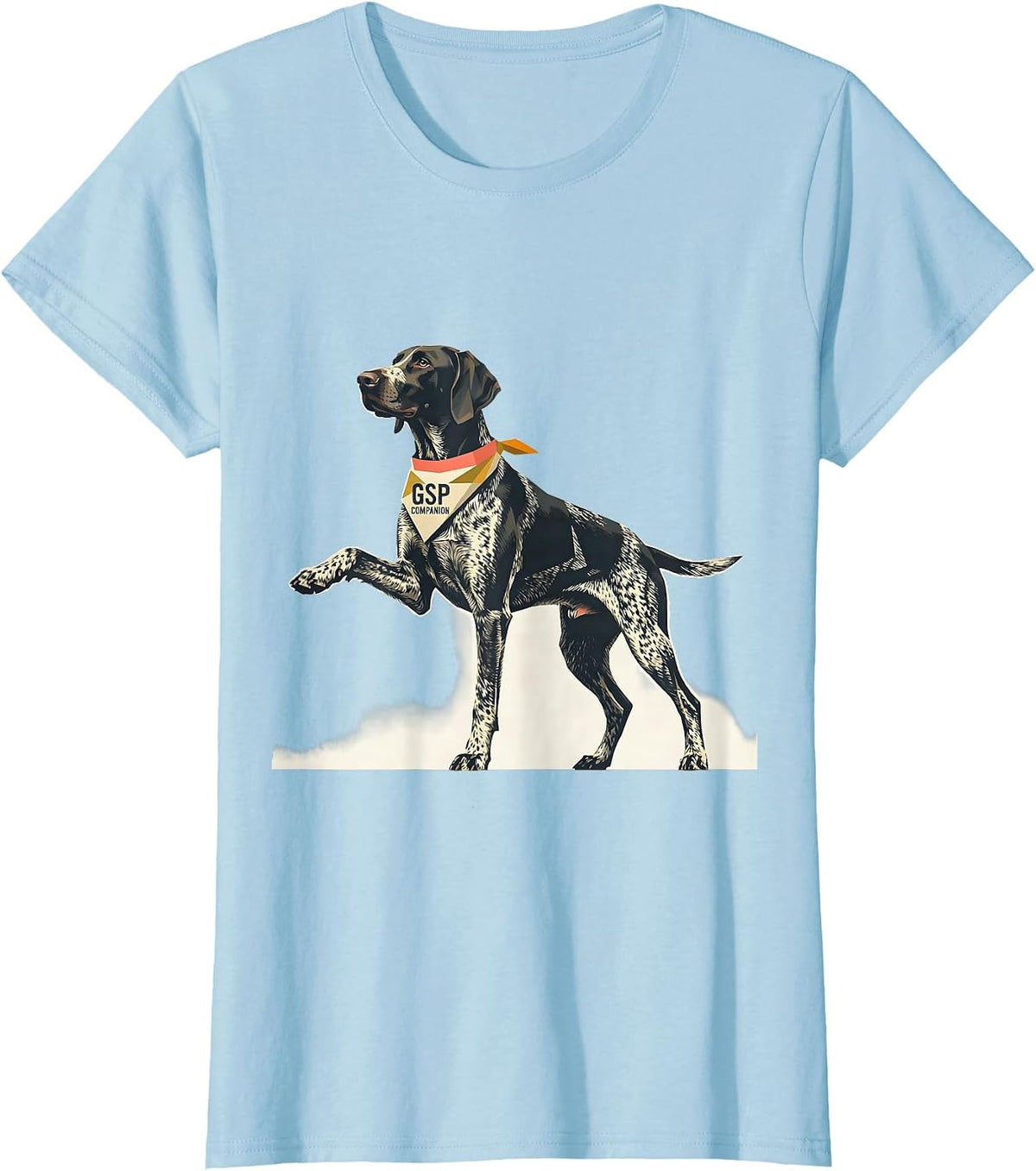 GSP Companion Midcentury Modern German Shorthaired Pointer T-Shirt - Baby Blue