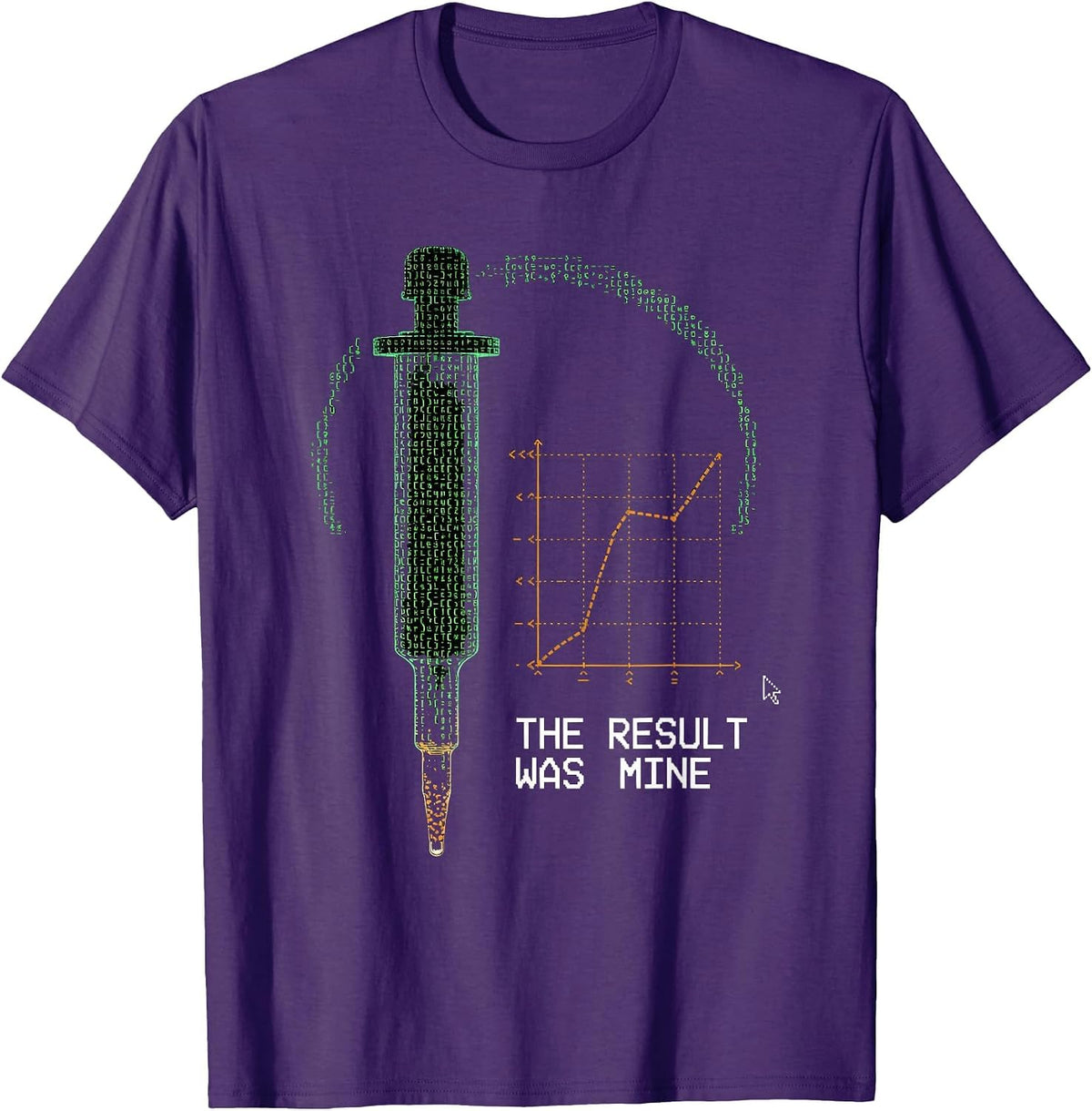 Men's The Result Was Mine Funny Lab Tech Clinical Research Humor T-Shirt - Purple
