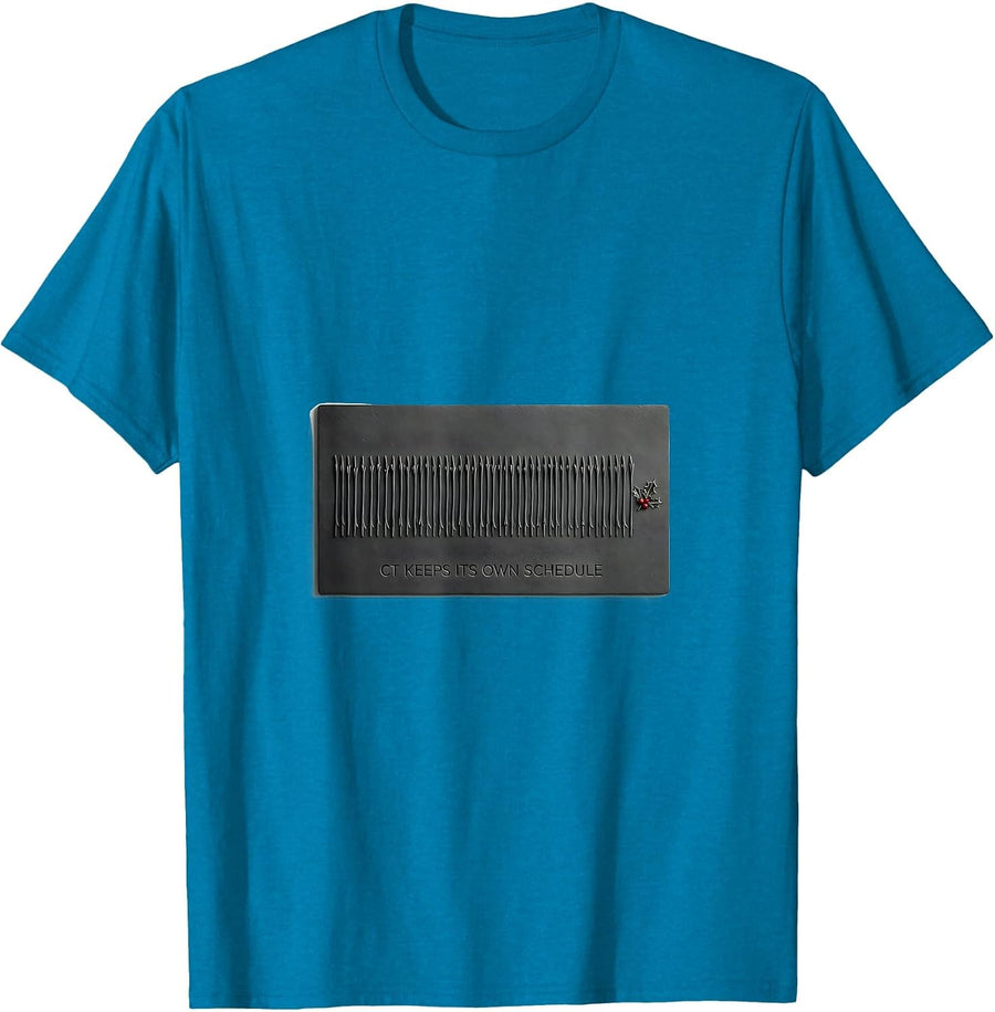 CT Keeps Its Own Schedule Funny Radiology Tech Christmas T-Shirt - Sapphire Blue