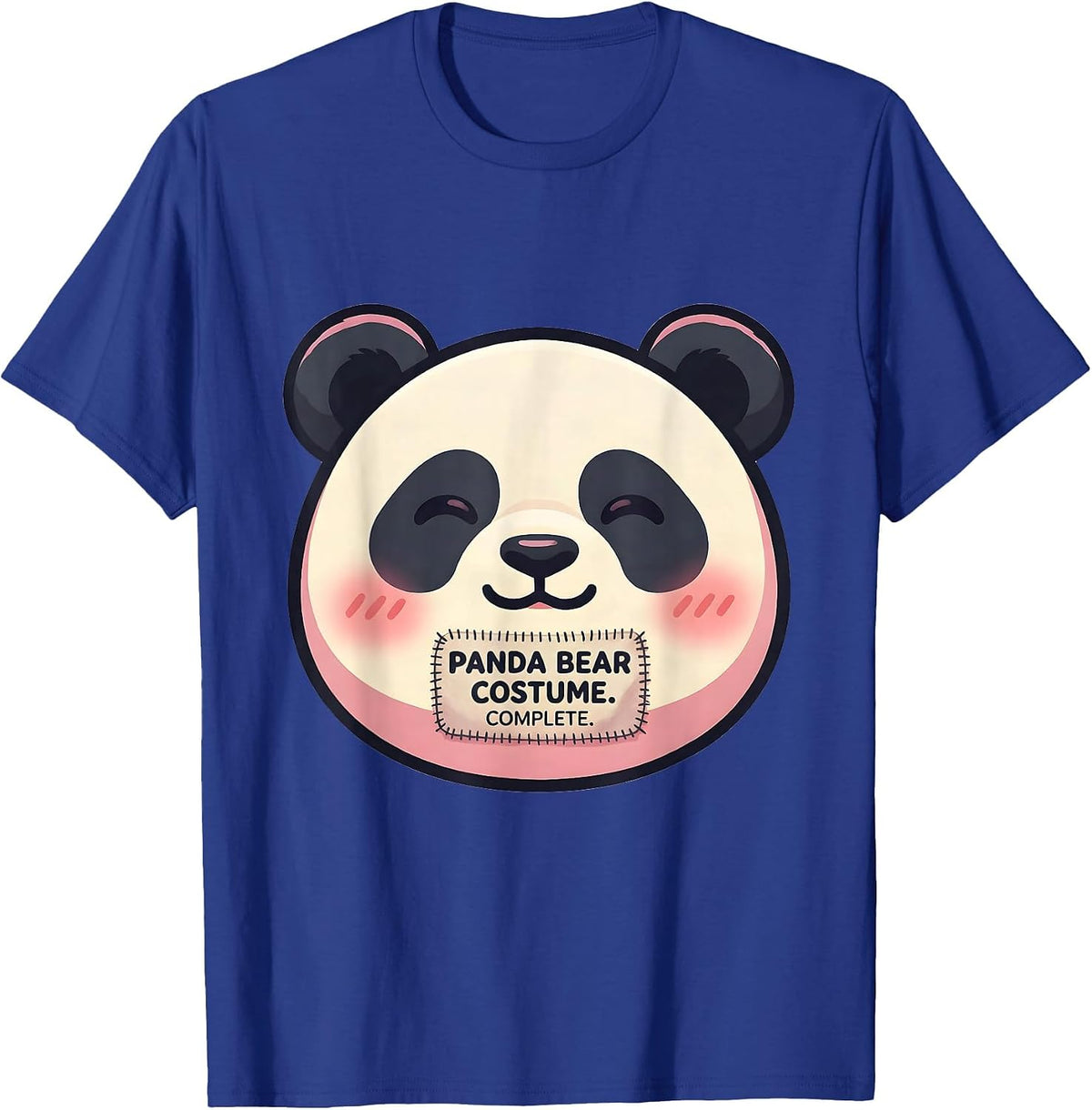 Panda Bear Costume Complete Cute Kawaii Halloween Party T-Shirt - Royal Blue