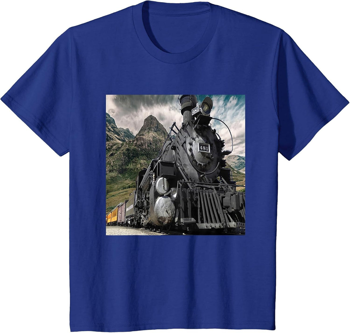 Train Steam Engine T Shirt T-Shirt - Royal Blue