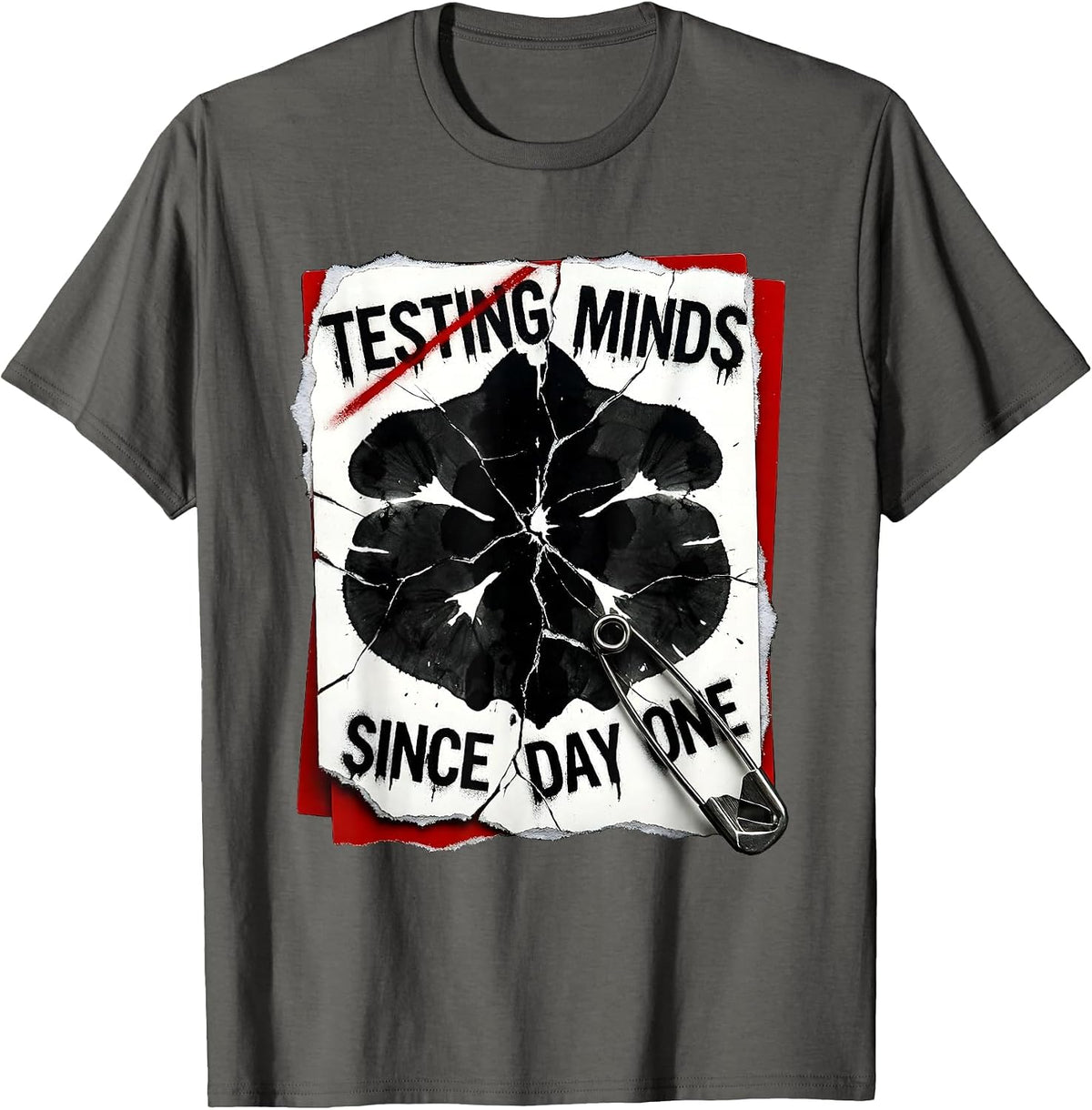 Testing Minds Since Day One School Psychologist T-Shirt - Asphalt Grey