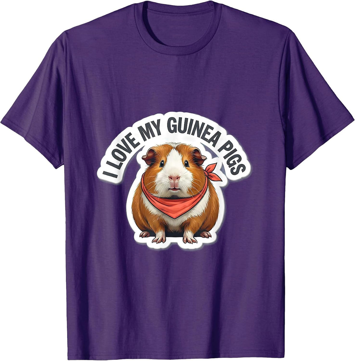Men's I Love My Guinea Pigs Funny Farm Animal Lover Gift T-Shirt - Purple